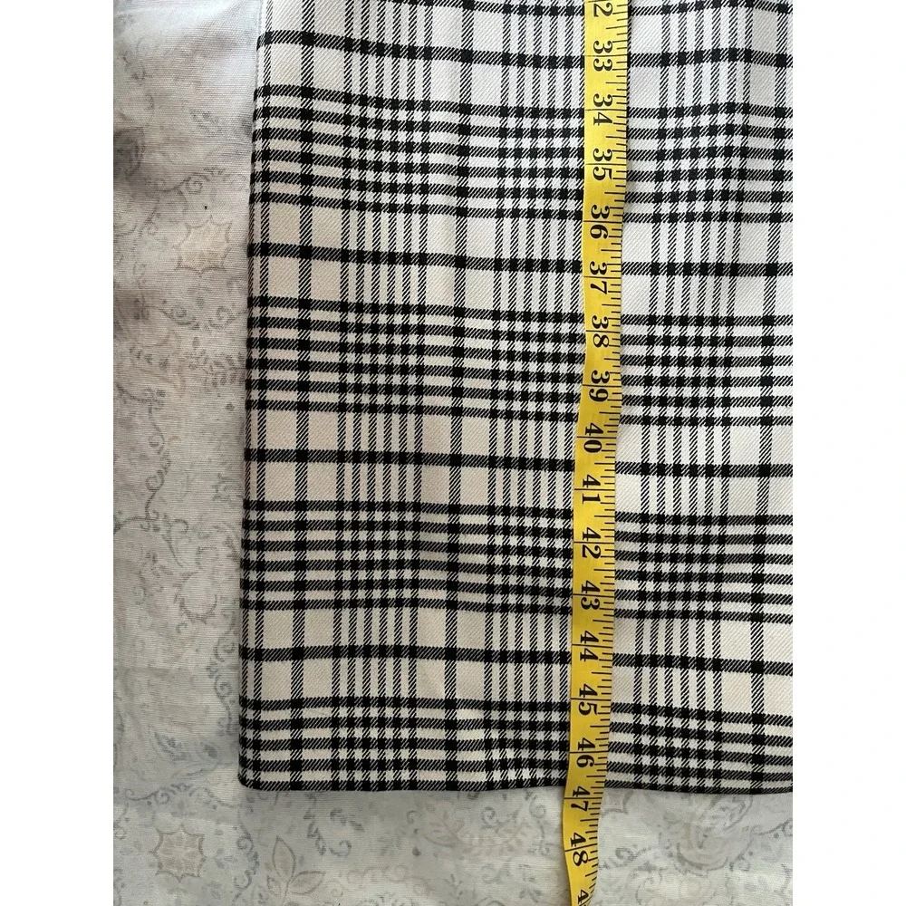 ANN TAYLOR Women's Houndstooth‎ Twill Trend Coat XL Black Beige Pocket Button Up - Picture 7 of 16